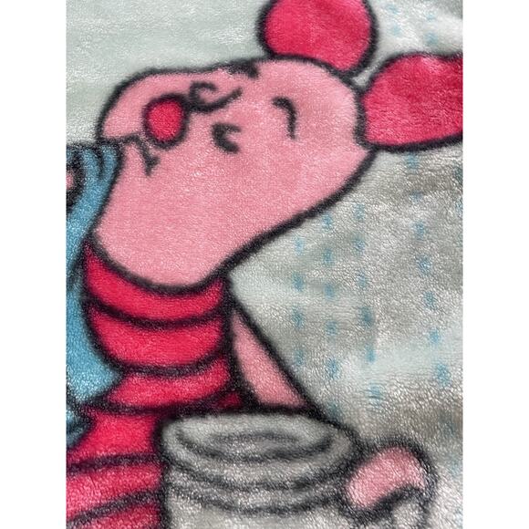 Vintage Colap Winnie the Pooh and Piglet Baby Blanket Blue Hunny Fleece Disney - Picture 4 of 12